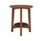 Alaterre Furniture Monterey 20" Round Mid-Century Modern Wood End Table, Warm Chestnut ANMT0170 - alternate 3